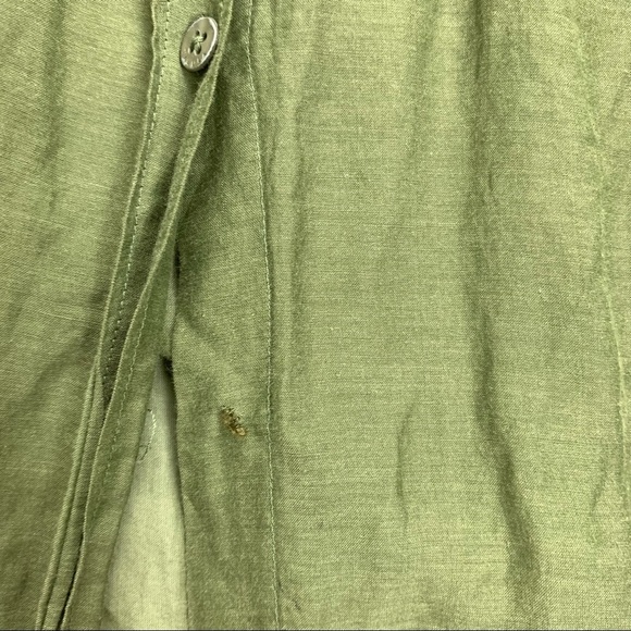 Aritzia -Talula  green sheer silk button down - Picture 8 of 10